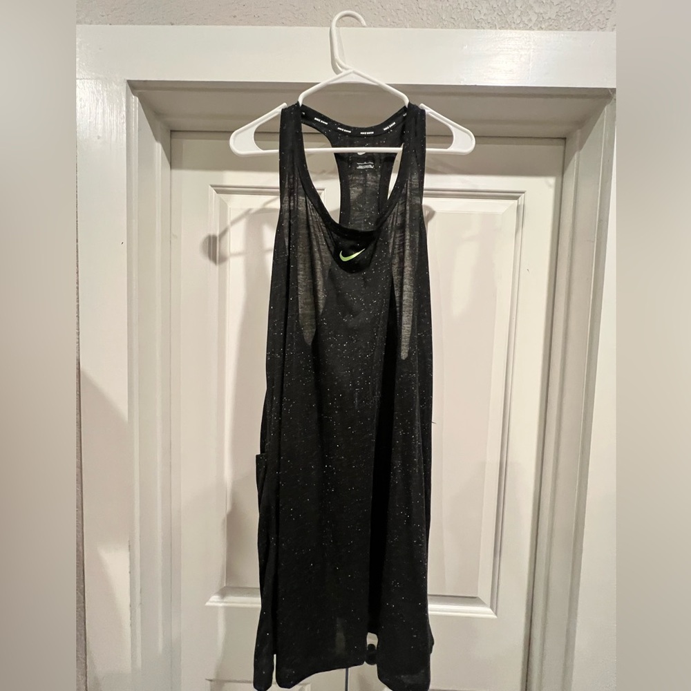 Nike Black Speckled Racerback Swim Coverup NWT